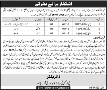 Jobs in University of Peshawar